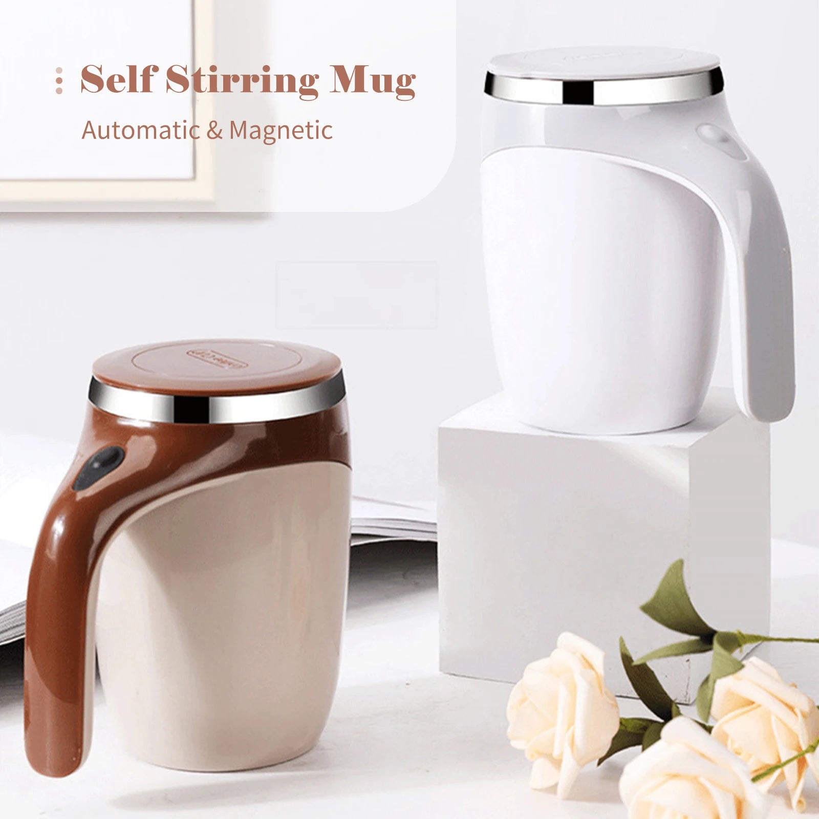 Electric Spin Mug - Rechargeable Auto Stir Coffee Cup