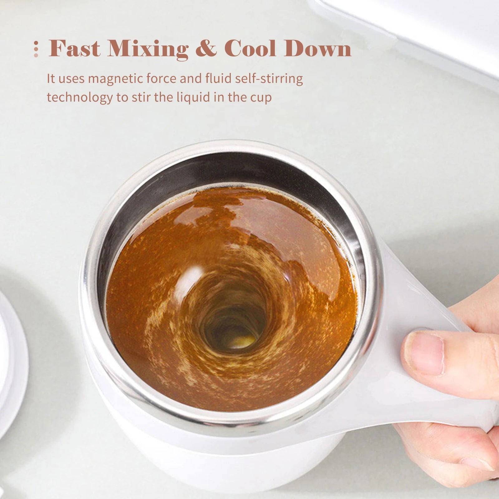 Electric Spin Mug - Rechargeable Auto Stir Coffee Cup