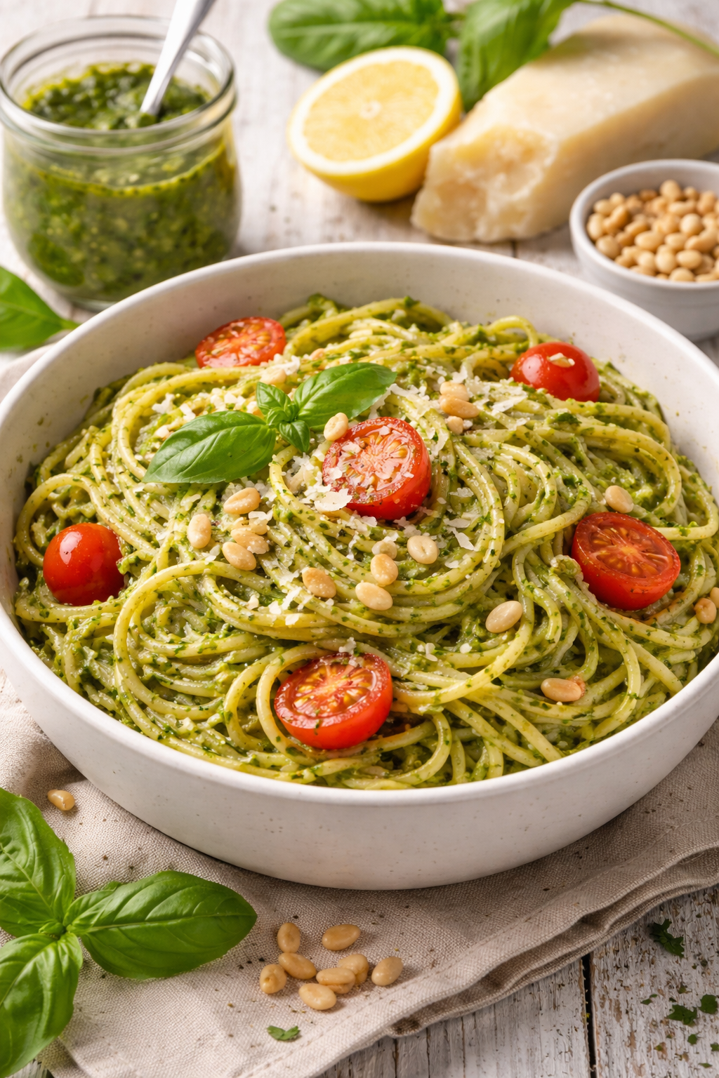 Quick Pesto Pasta